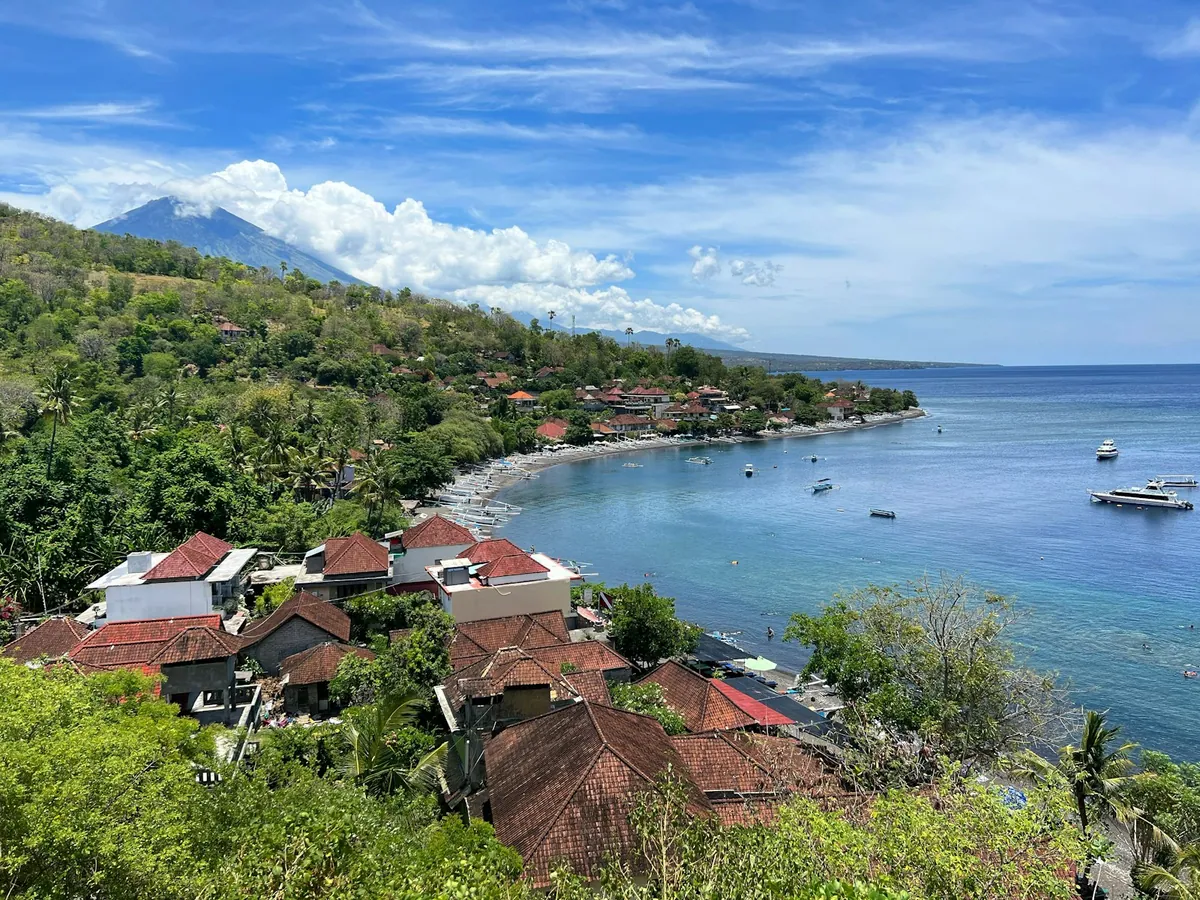Coastal town of Amed beside the sea in Karangasem, Bali