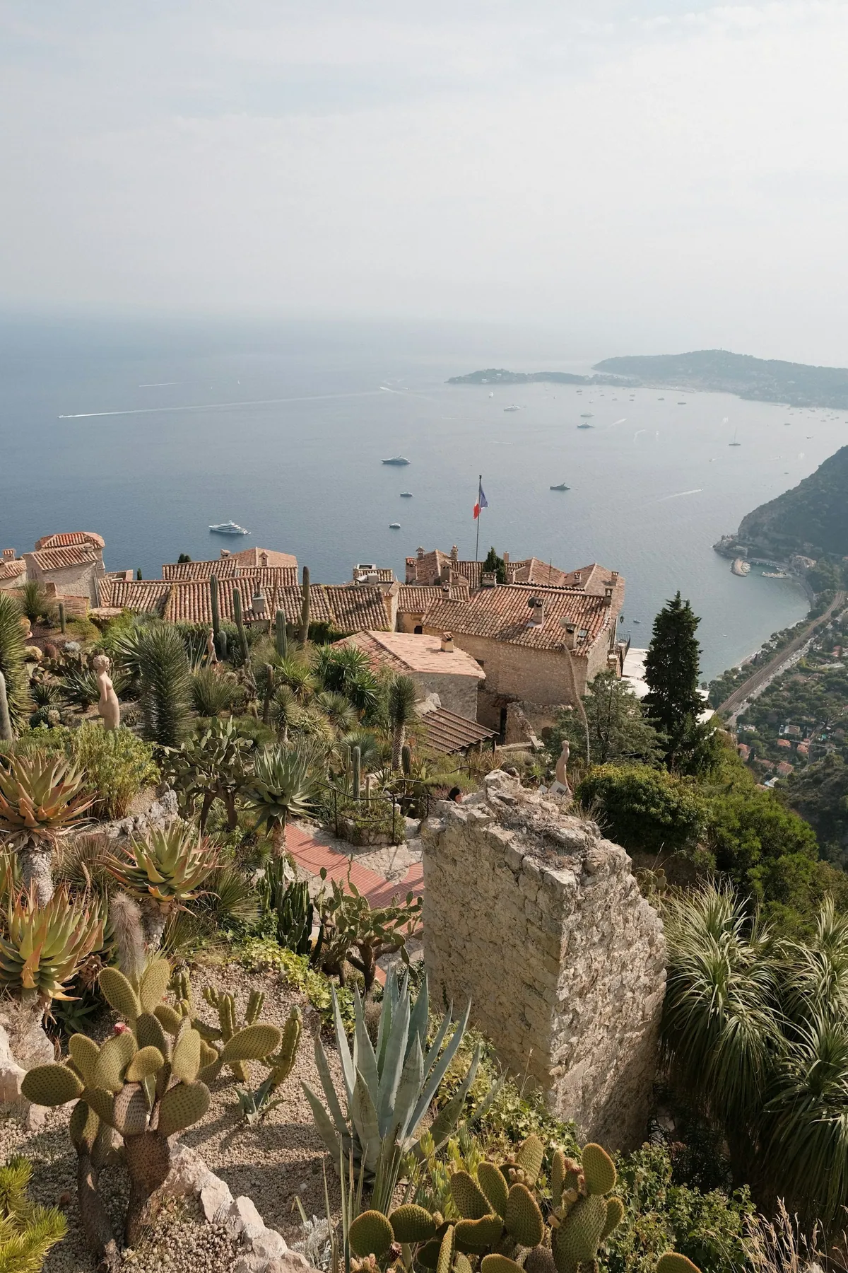 Eze cliff village above the turquoise sea, Cote d Azur