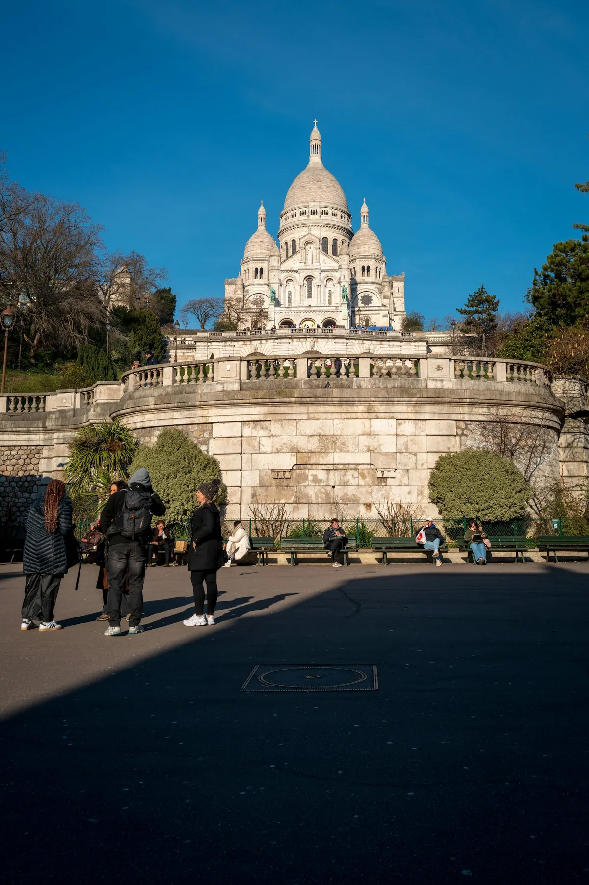 Sacre-Coeur Basilica perched above Montmartre, Paris