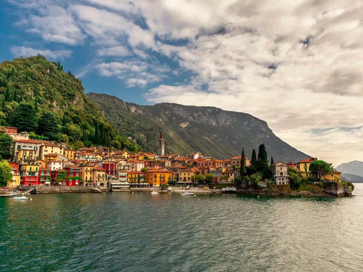 Houses of Varenna along the shore of Lake Como