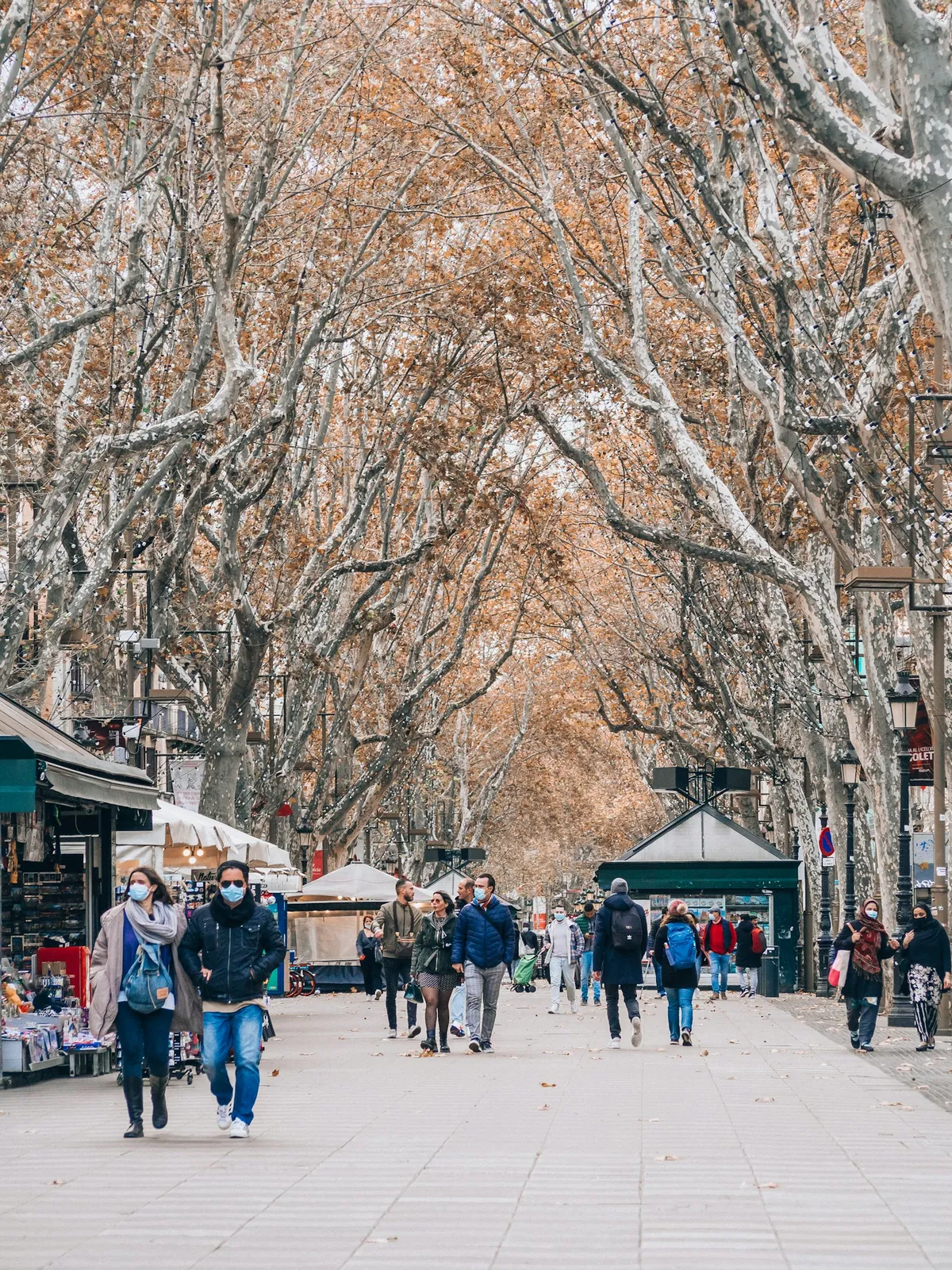 La Rambla pedestrian boulevard, Barcelona