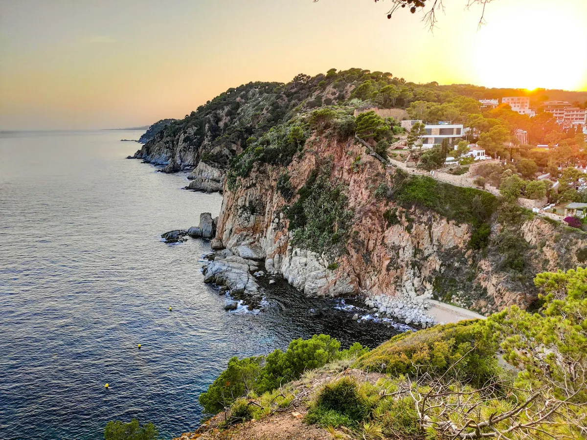 Costa Brava sunset cliffs at Tossa de Mar