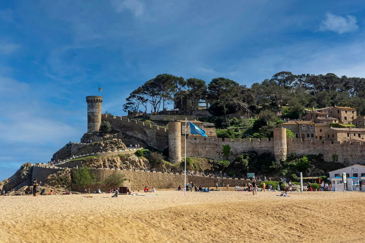 Castle on a hill above Tossa de Mar, Costa Brava