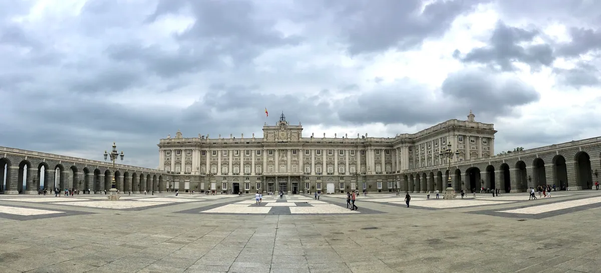 Royal Palace of Madrid (Palacio Real) under blue sky