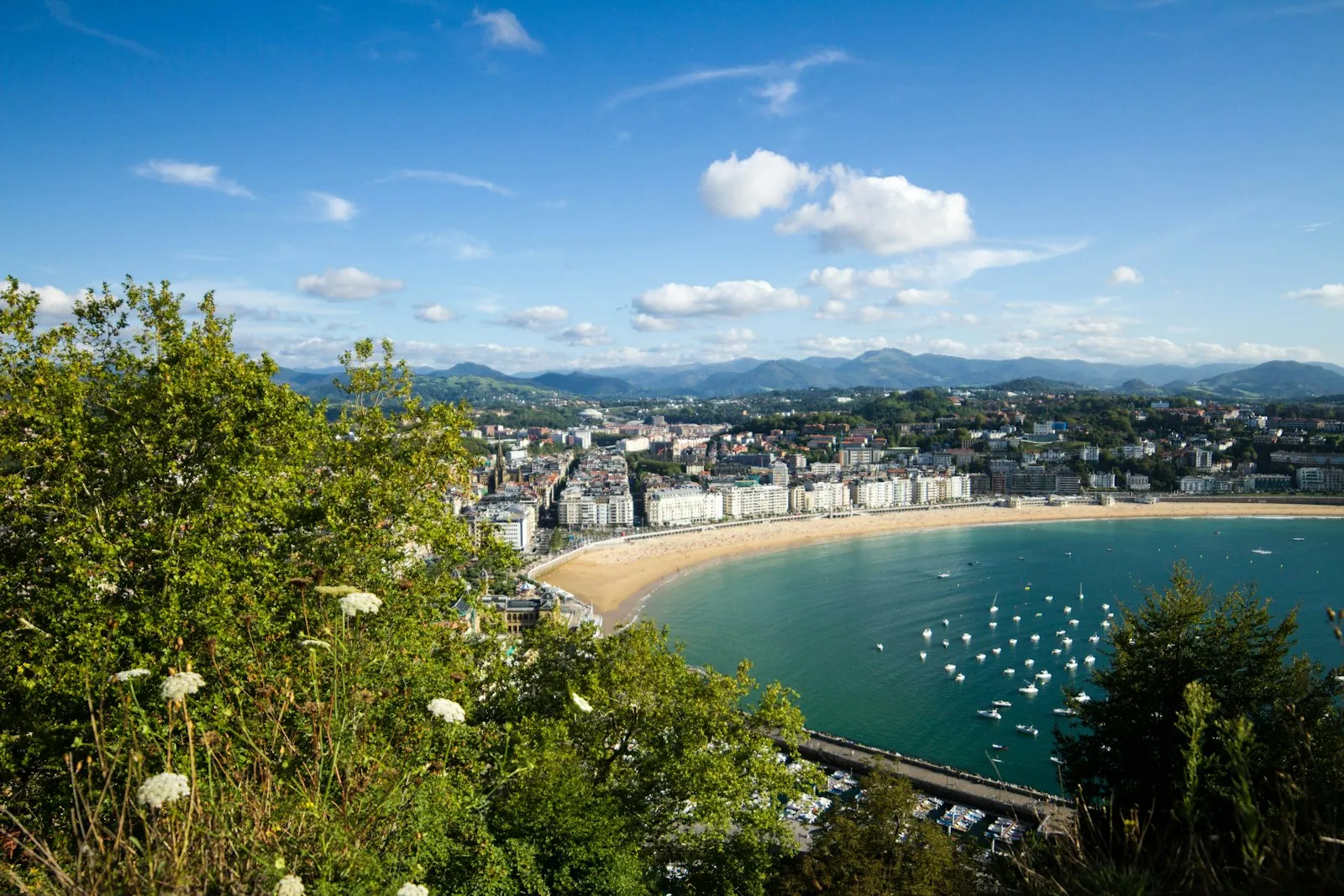 La Concha bay with the city skyline behind, San Sebastian