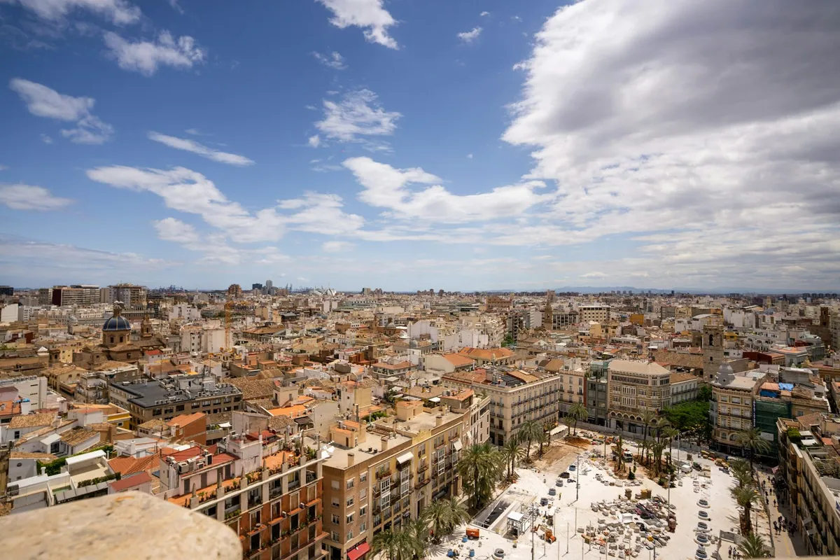 View over the old town of Valencia