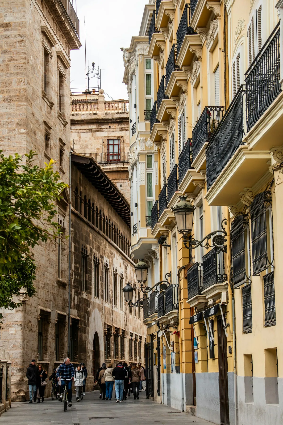 Narrow historic street in Valencia old town